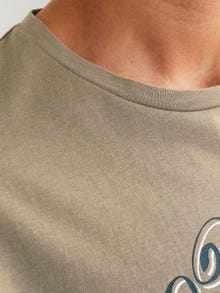 Jack & Jones Logo Crew neck T-shirt -Greige - 12234567