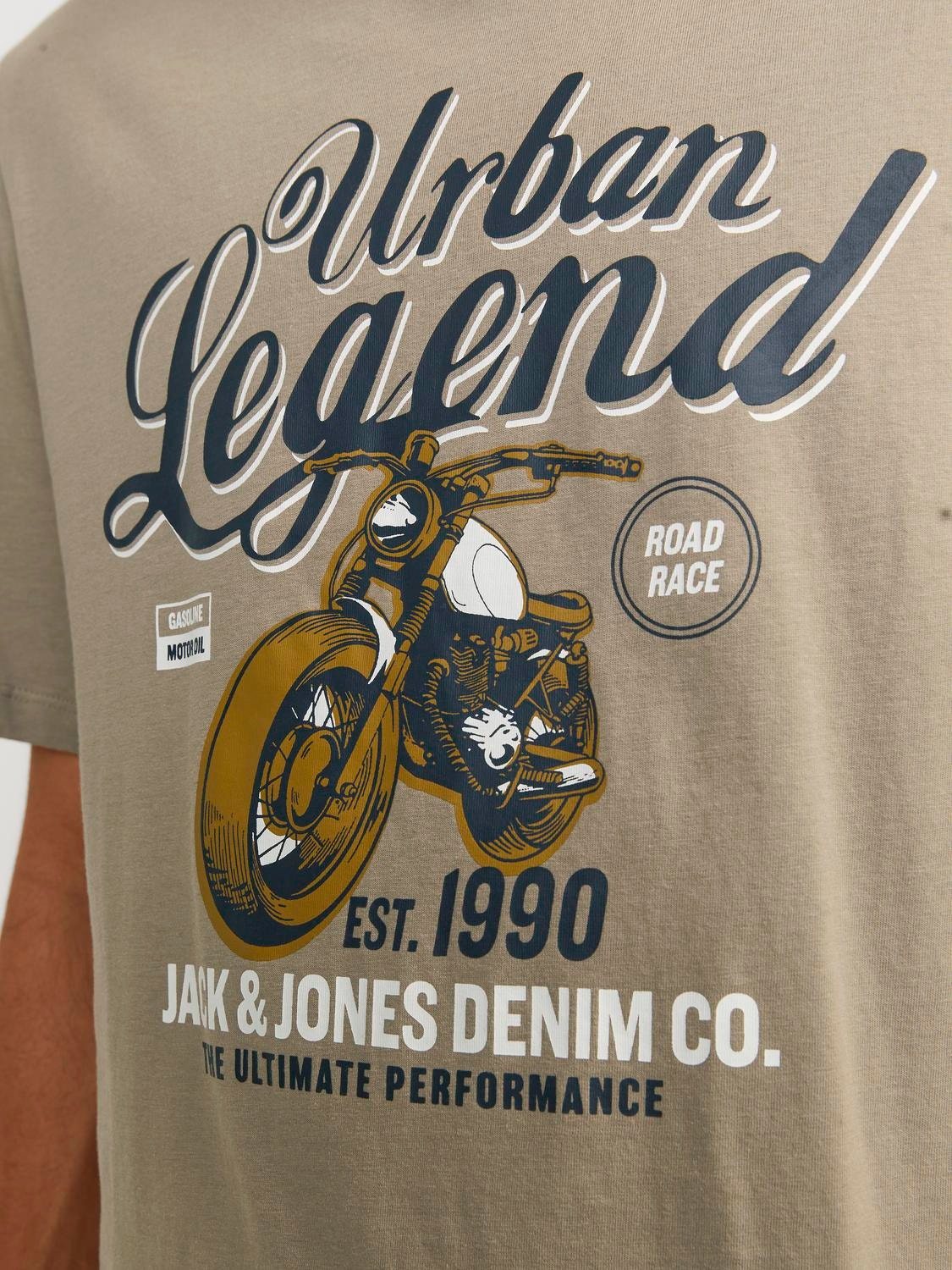 Jack & Jones Logo O-hals T-skjorte -Greige - 12234567