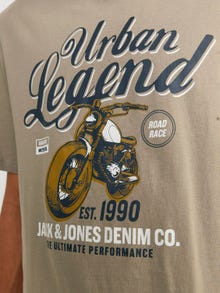 Jack & Jones Logo Rundhals T-shirt -Greige - 12234567