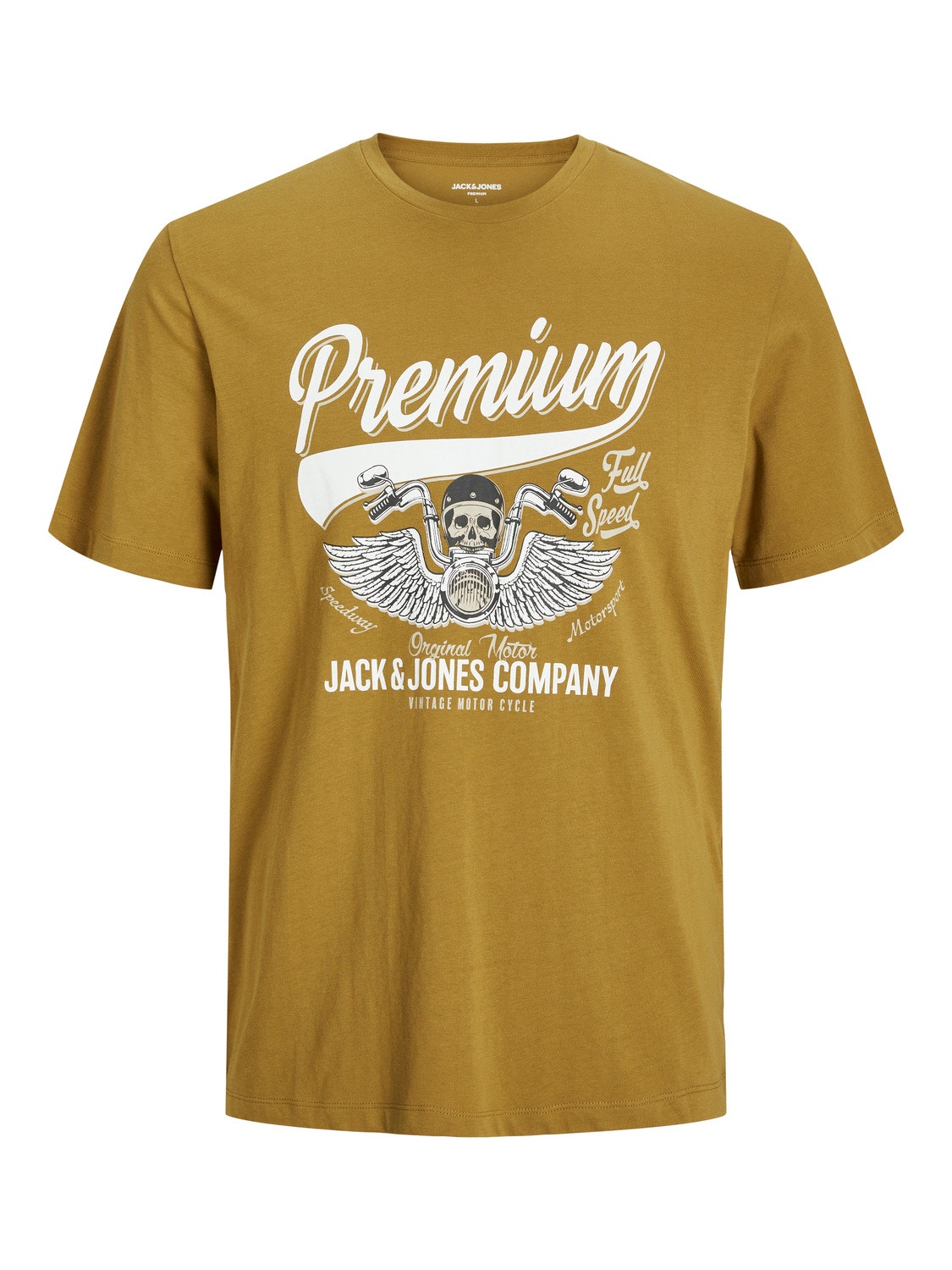 Jack & Jones Logotipas Apskritas kaklas Marškinėliai -Dried Tobacco - 12234567