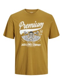 Jack & Jones T-shirt Logo Col rond -Dried Tobacco - 12234567