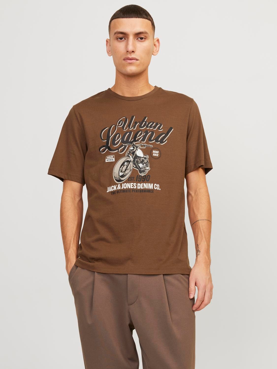 Jack & Jones Logo Rundhals T-shirt -Toffee - 12234567