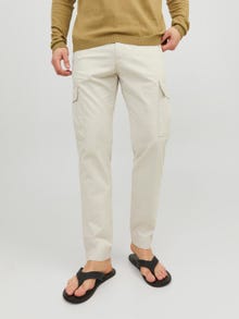 Jack & Jones Regular Fit Cargo trousers -White Pepper - 12234579