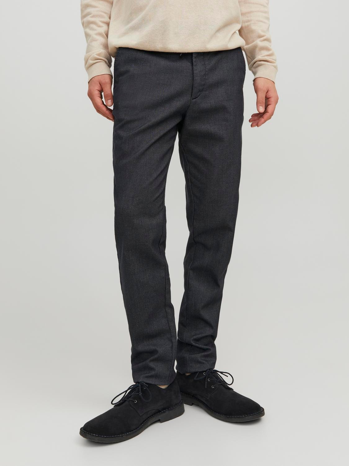 Jack & Jones Slim Fit Puuvillased püksid -Navy Blazer - 12234667