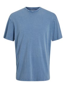 Jack & Jones Enfärgat Rundringning T-shirt -Ensign Blue - 12234741