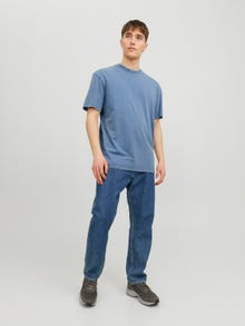 Jack & Jones Ensfarvet Crew neck T-shirt -Ensign Blue - 12234741