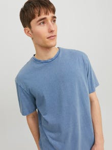 Jack & Jones Bez vzoru Kruhový výstřih Tričko -Ensign Blue - 12234741