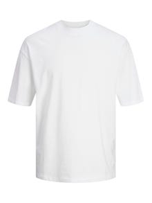 Jack & Jones Gładki Okrągły dekolt T-shirt -White - 12234745