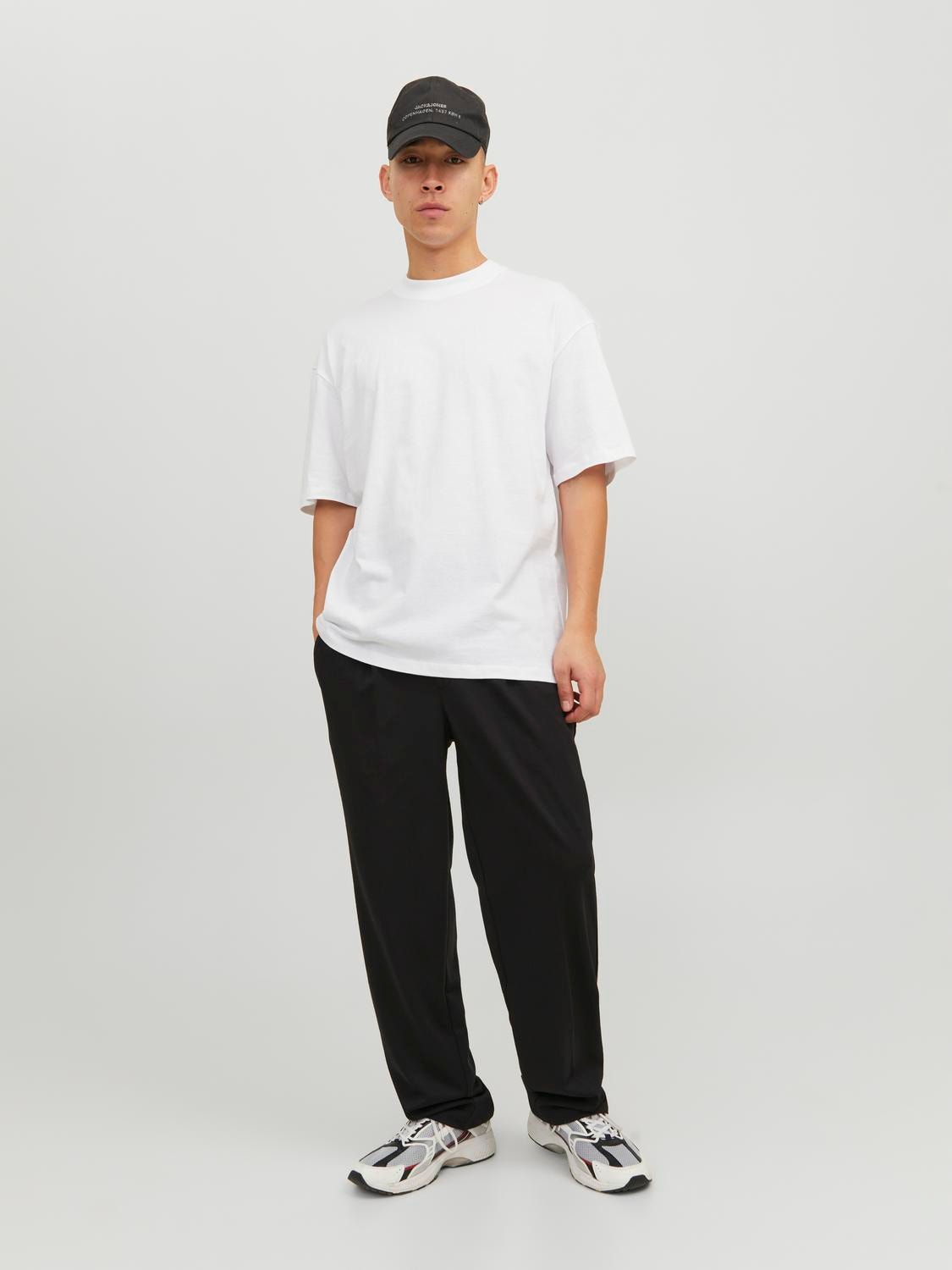 Jack & Jones Plain Crew neck T-shirt -White - 12234745