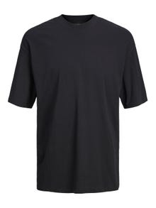 Jack & Jones Enfärgat Rundringning T-shirt -Black - 12234745