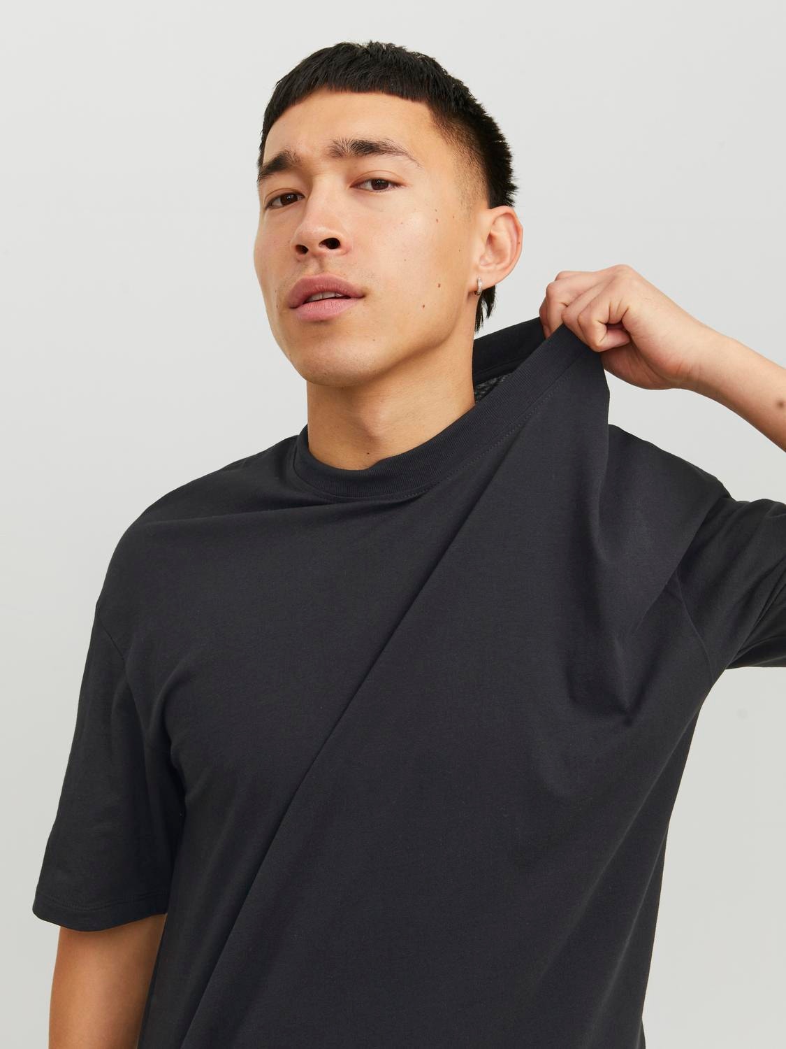 Jack & Jones Bez vzoru Kruhový výstřih Tričko -Black - 12234745