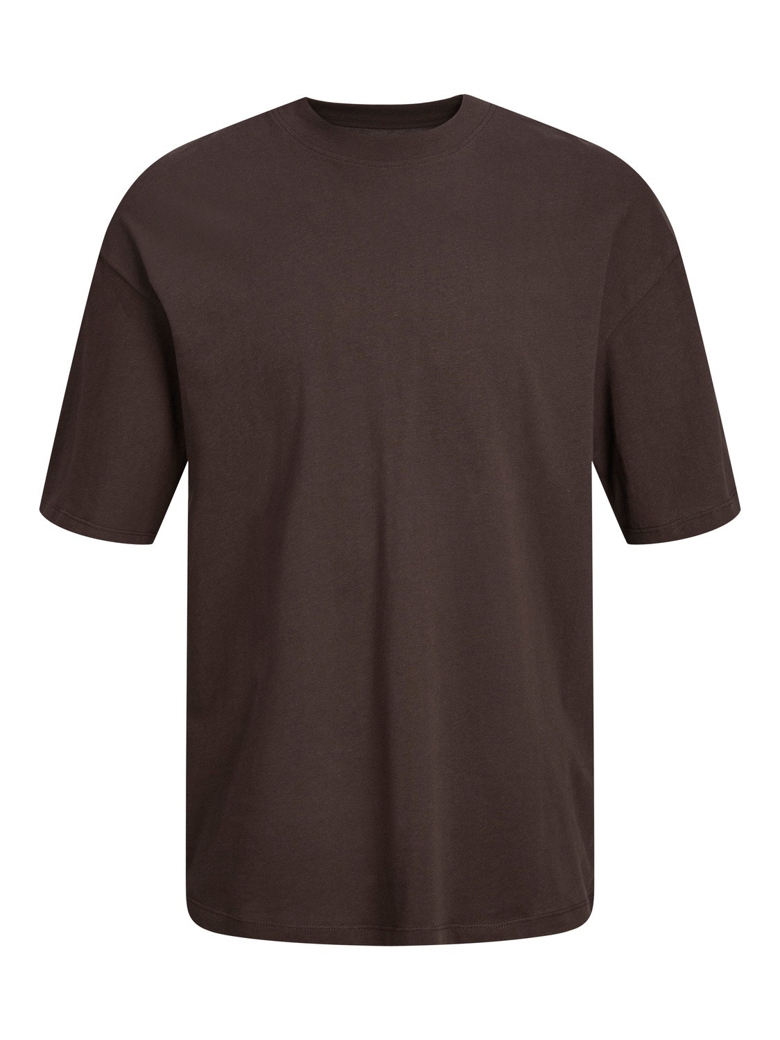 Jack & Jones Plain Crew neck T-shirt -Seal Brown - 12234745