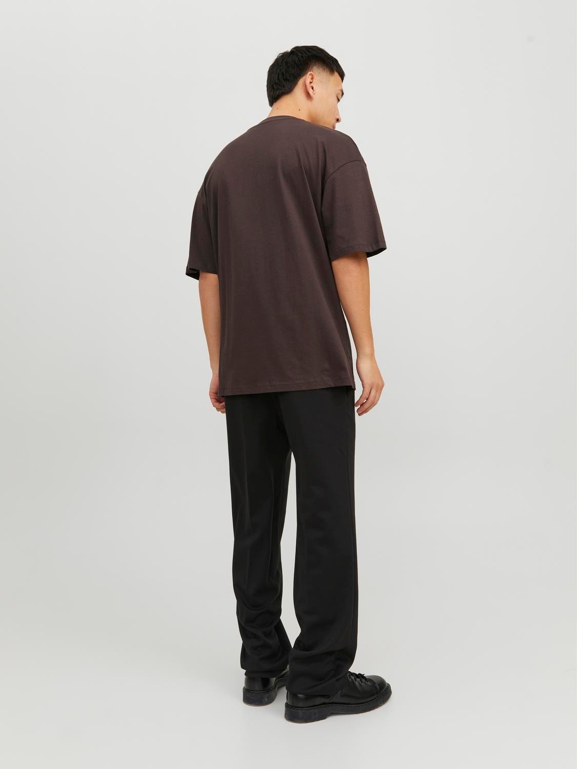 Jack & Jones Camiseta Liso Cuello redondo -Seal Brown - 12234745