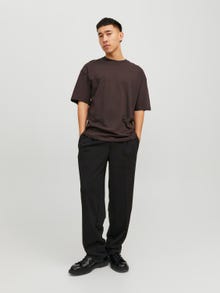 Jack & Jones Plain Crew neck T-shirt -Seal Brown - 12234745