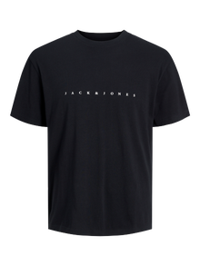 Jack & Jones Z logo Okrągły dekolt T-shirt -Black - 12234746