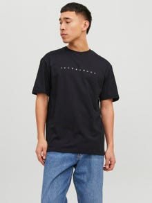 Jack & Jones Logó Környak Trikó -Black - 12234746