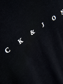 Jack & Jones Z logo Okrągły dekolt T-shirt -Black - 12234746