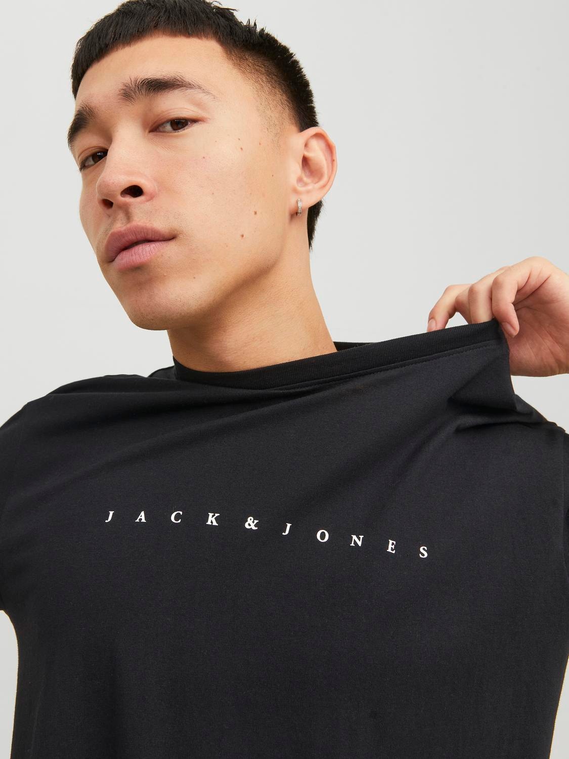 Jack & Jones T-shirt Con logo Girocollo -Black - 12234746