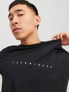 Jack & Jones Z logo Okrągły dekolt T-shirt -Black - 12234746