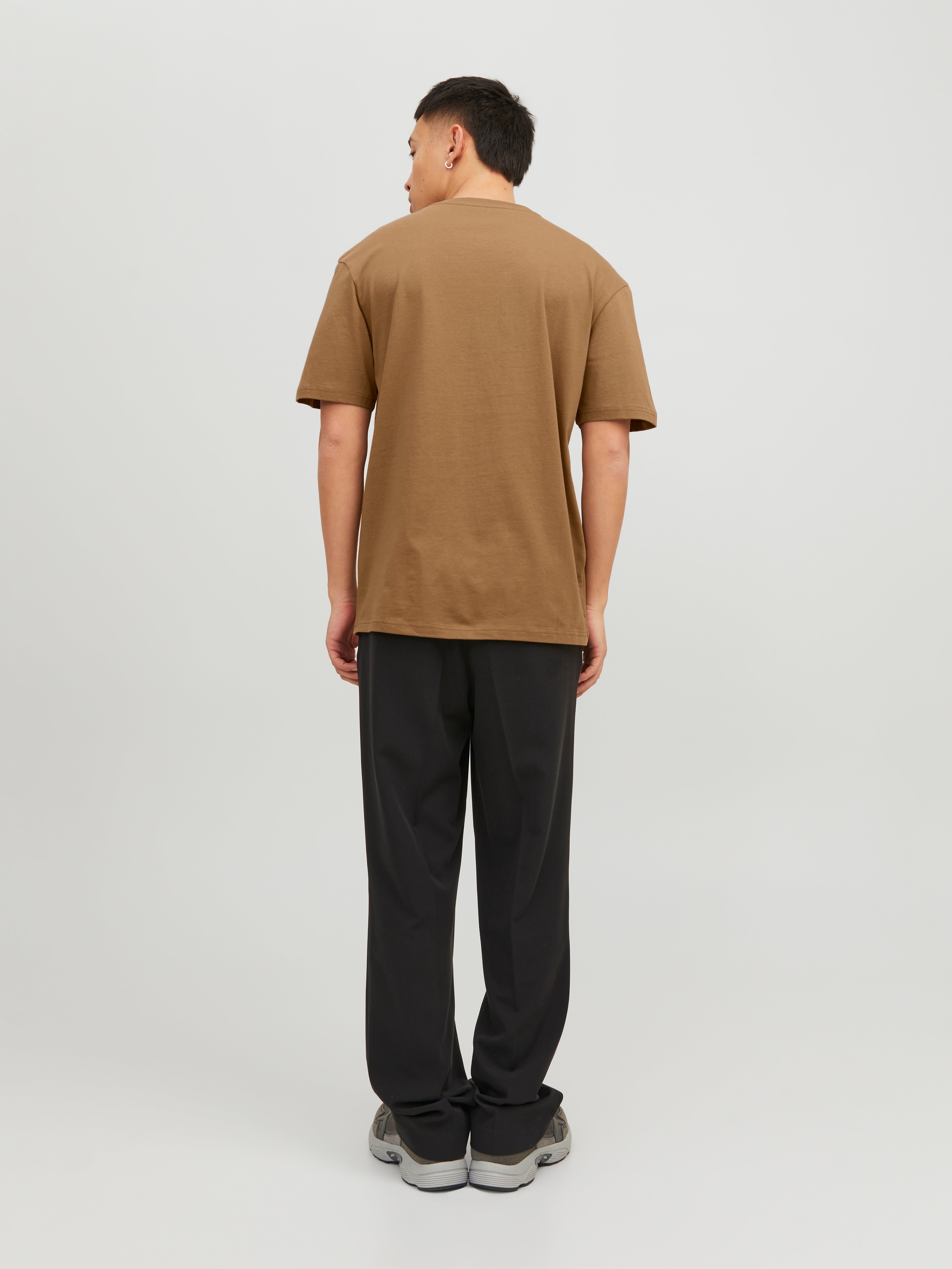 Logo Rundhals T-shirt | Beige | Jack & Jones®