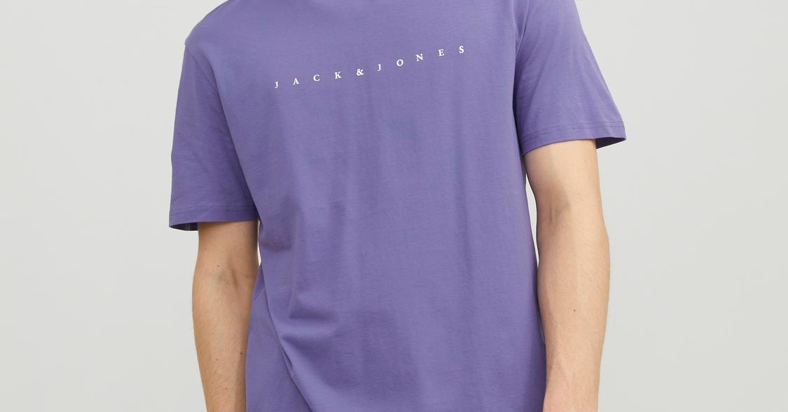 Buy Jack & Jones Men Purple Brand Logo Print Round Neck Better Cotton  Initiative T Shirt - Tshirts for Men 19349146