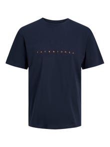 Jack & Jones Logo Rundhals T-shirt -Dark Navy - 12234746