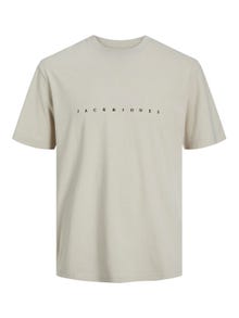 Jack & Jones Logo Rundhals T-shirt -Moonbeam - 12234746