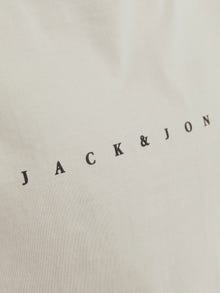 Jack & Jones T-shirt Logo Col rond -Moonbeam - 12234746