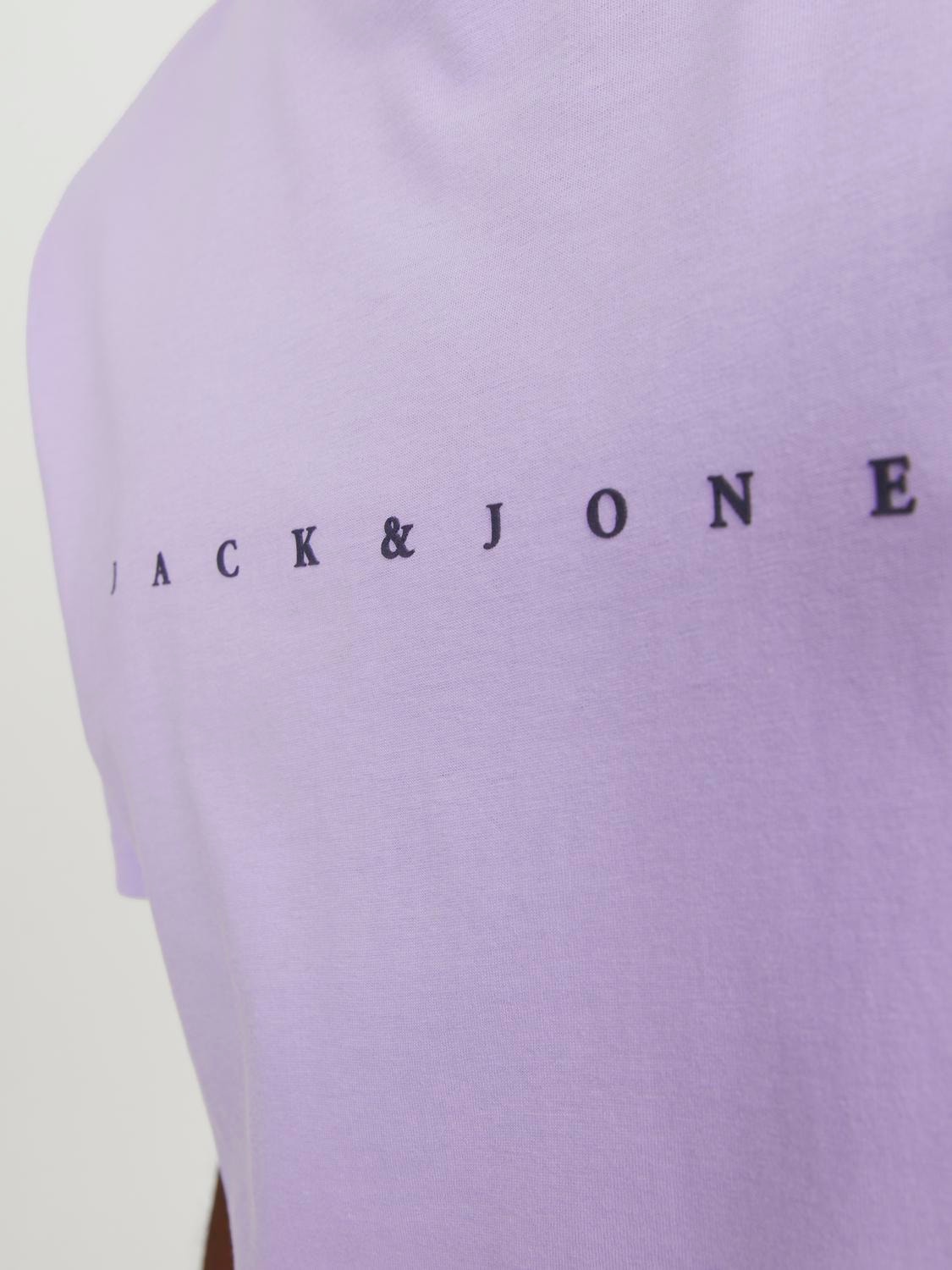 Jack & Jones Logó Környak Trikó -Purple Rose - 12234746