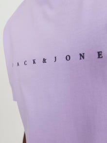 Jack & Jones Logo Kruhový výstřih Tričko -Purple Rose - 12234746