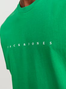 Jack & Jones Logo Kruhový výstřih Tričko -Green Bee - 12234746