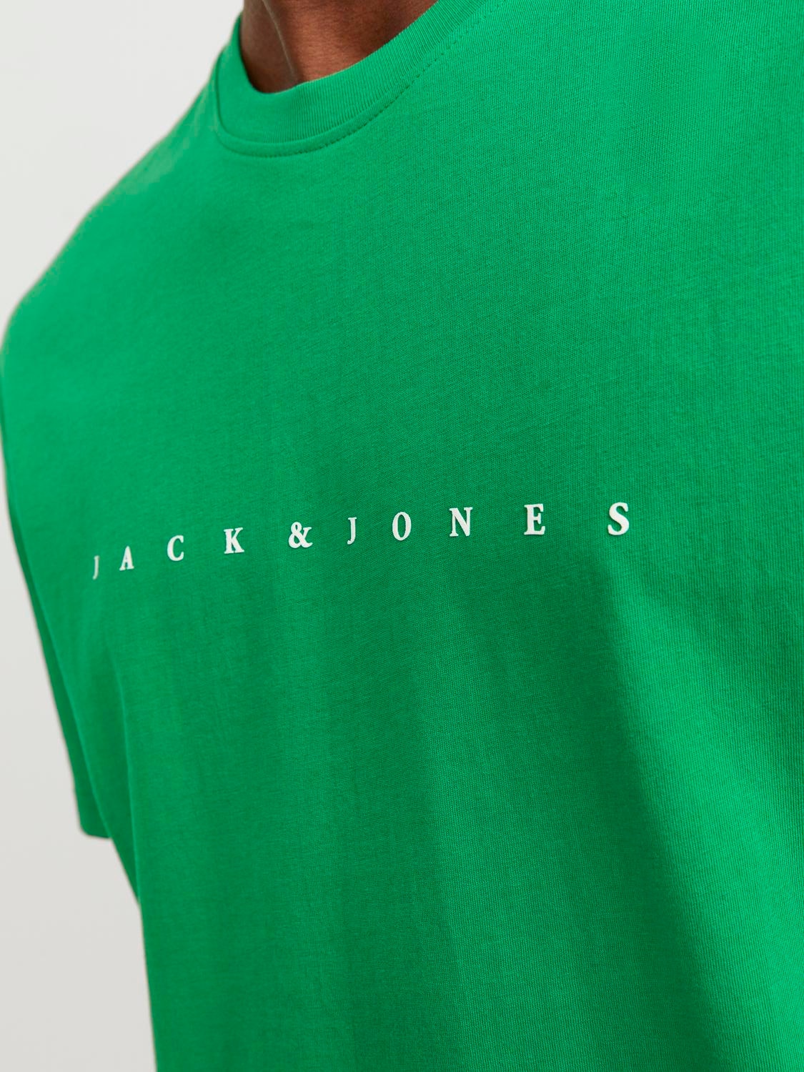Jack & Jones Logo Rundhals T-shirt -Green Bee - 12234746