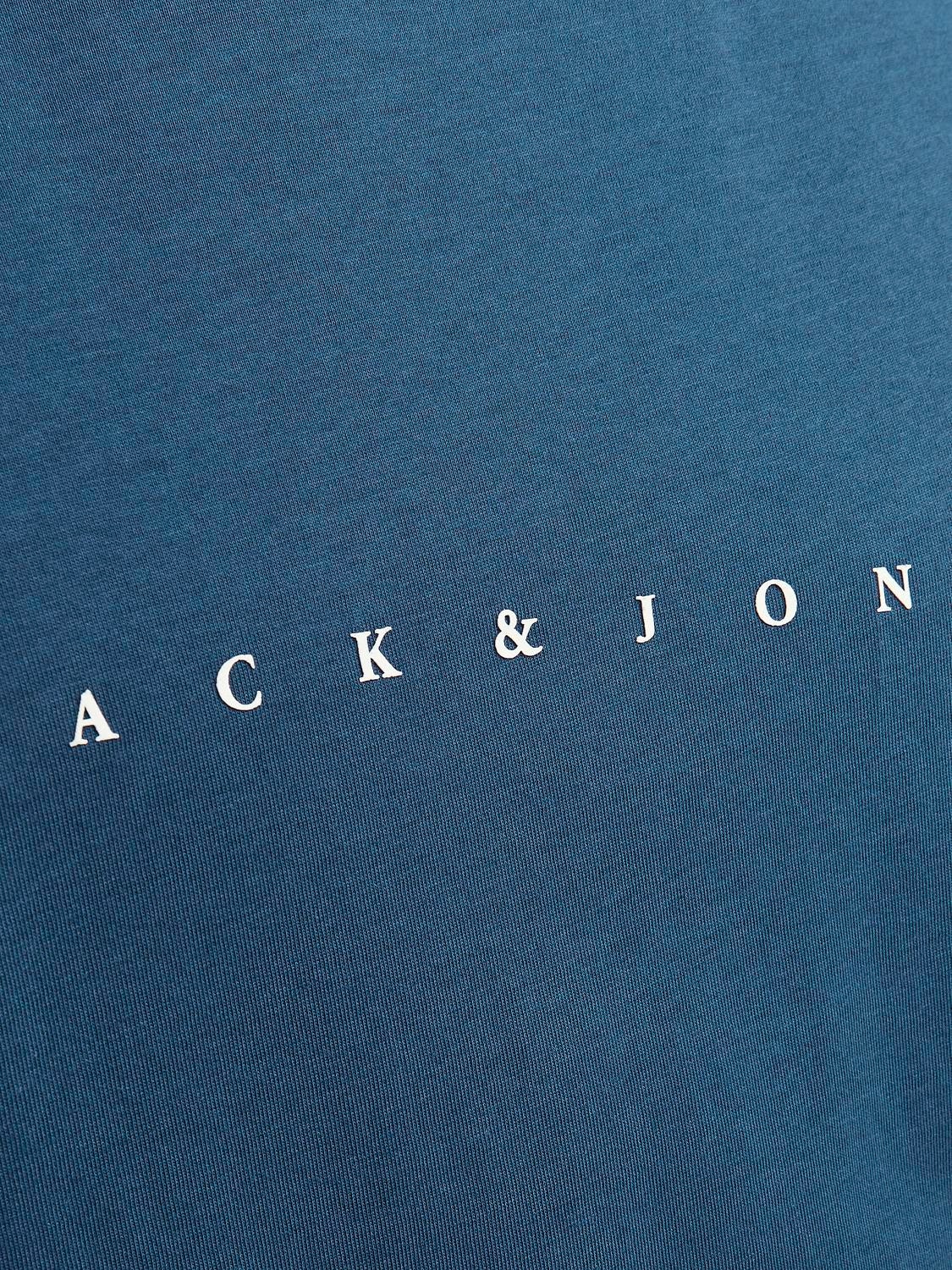 Jack & Jones Logo Crew neck T-shirt -Ensign Blue - 12234746
