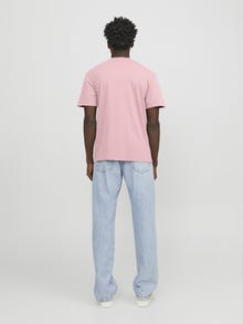 Jack & Jones Logo O-pääntie T-paita -Pink Nectar - 12234746