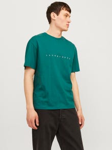 Jack & Jones Logo Crew neck T-shirt -Deep Teal - 12234746