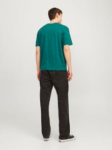 Jack & Jones Logo Pyöreä pääntie T-paita -Deep Teal - 12234746