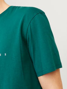 Jack & Jones Logotipas Apskritas kaklas Marškinėliai -Deep Teal - 12234746