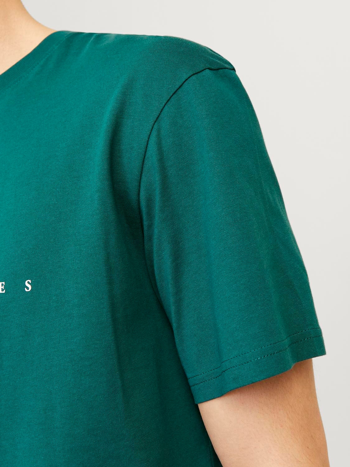 Jack & Jones T-shirt Logo Col rond -Deep Teal - 12234746