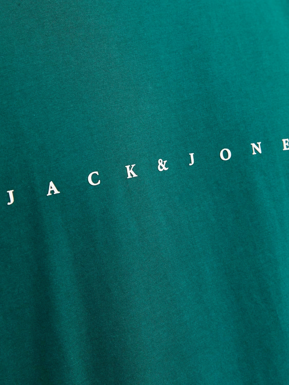 Jack & Jones Logo Ümmargune kaelus T-särk -Deep Teal - 12234746