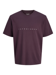 Jack & Jones T-shirt Logo Col rond -Plum Perfect - 12234746