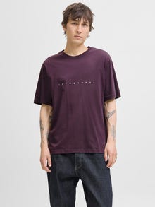 Jack & Jones T-shirt Logo Col rond -Plum Perfect - 12234746