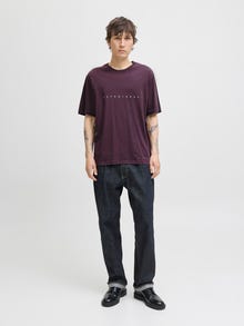 Jack & Jones T-shirt Logo Col rond -Plum Perfect - 12234746