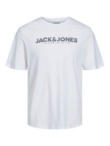 Jack & Jones Logo Crew neck T-shirt -Bright White - 12234759