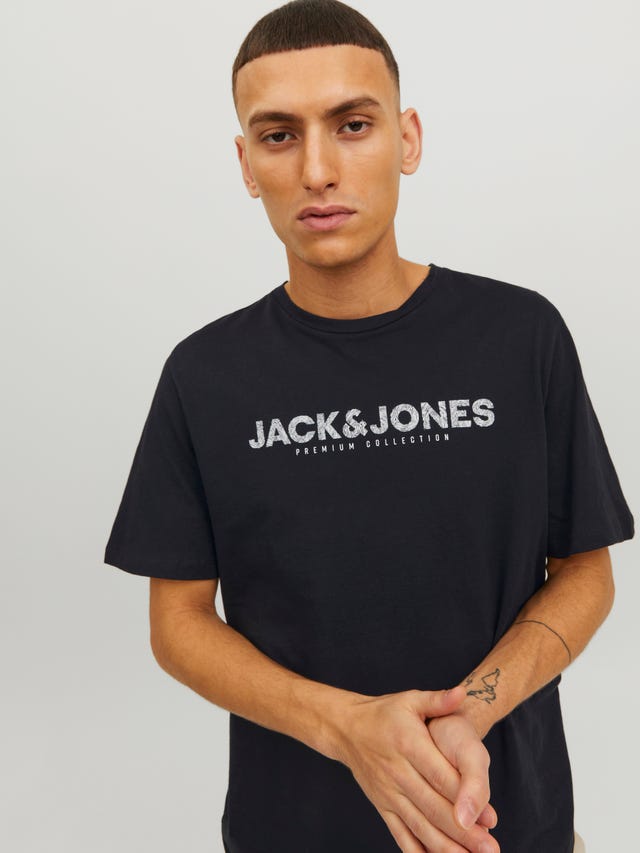 Jack & Jones Logotipas Apskritas kaklas Marškinėliai - 12234759
