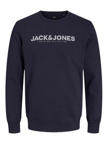 Jack & Jones Logo Crewn Neck Sweatshirt -Perfect Navy - 12234770