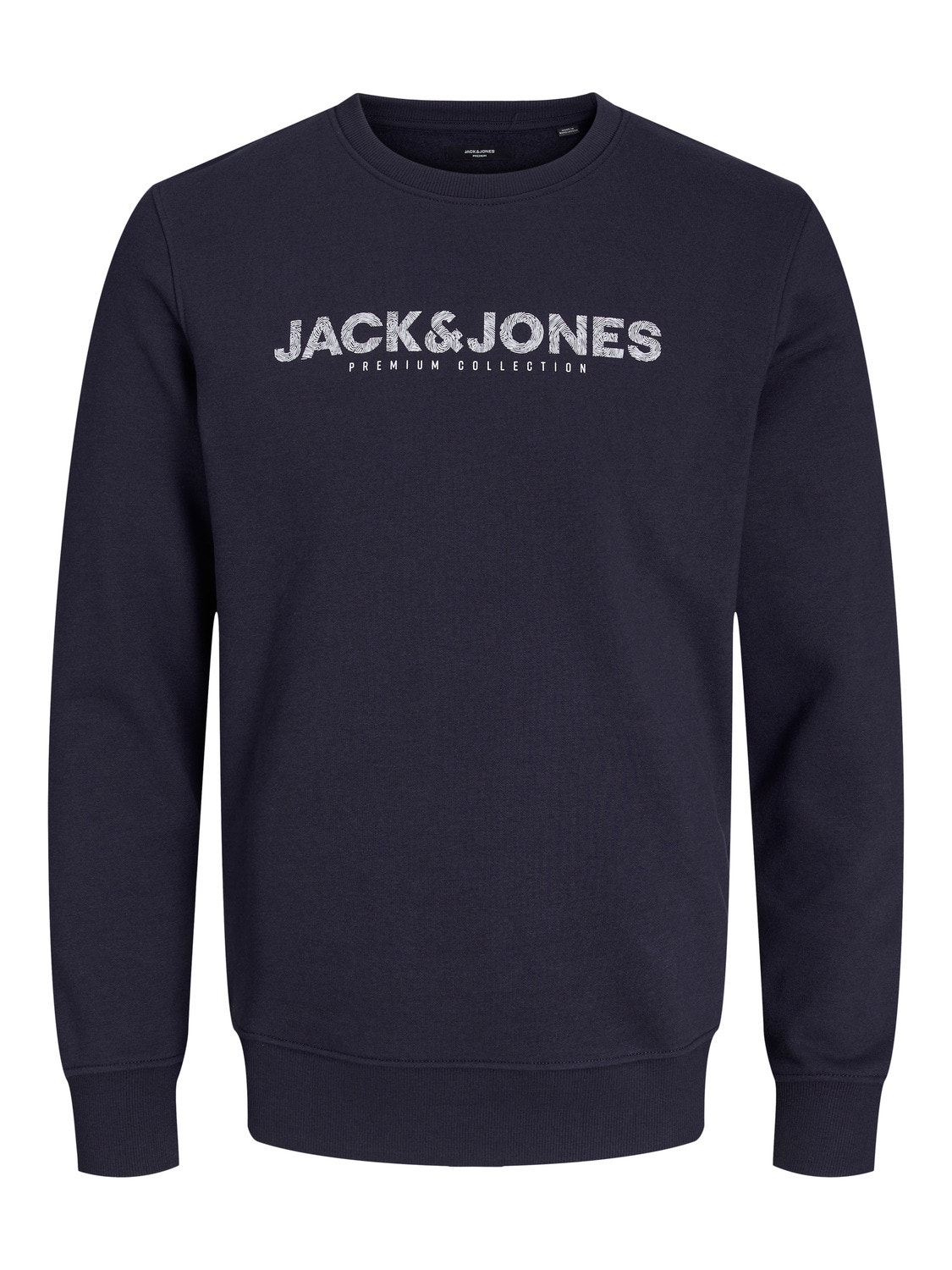 Jack & Jones Logo Sweatshirt med rund hals -Perfect Navy - 12234770