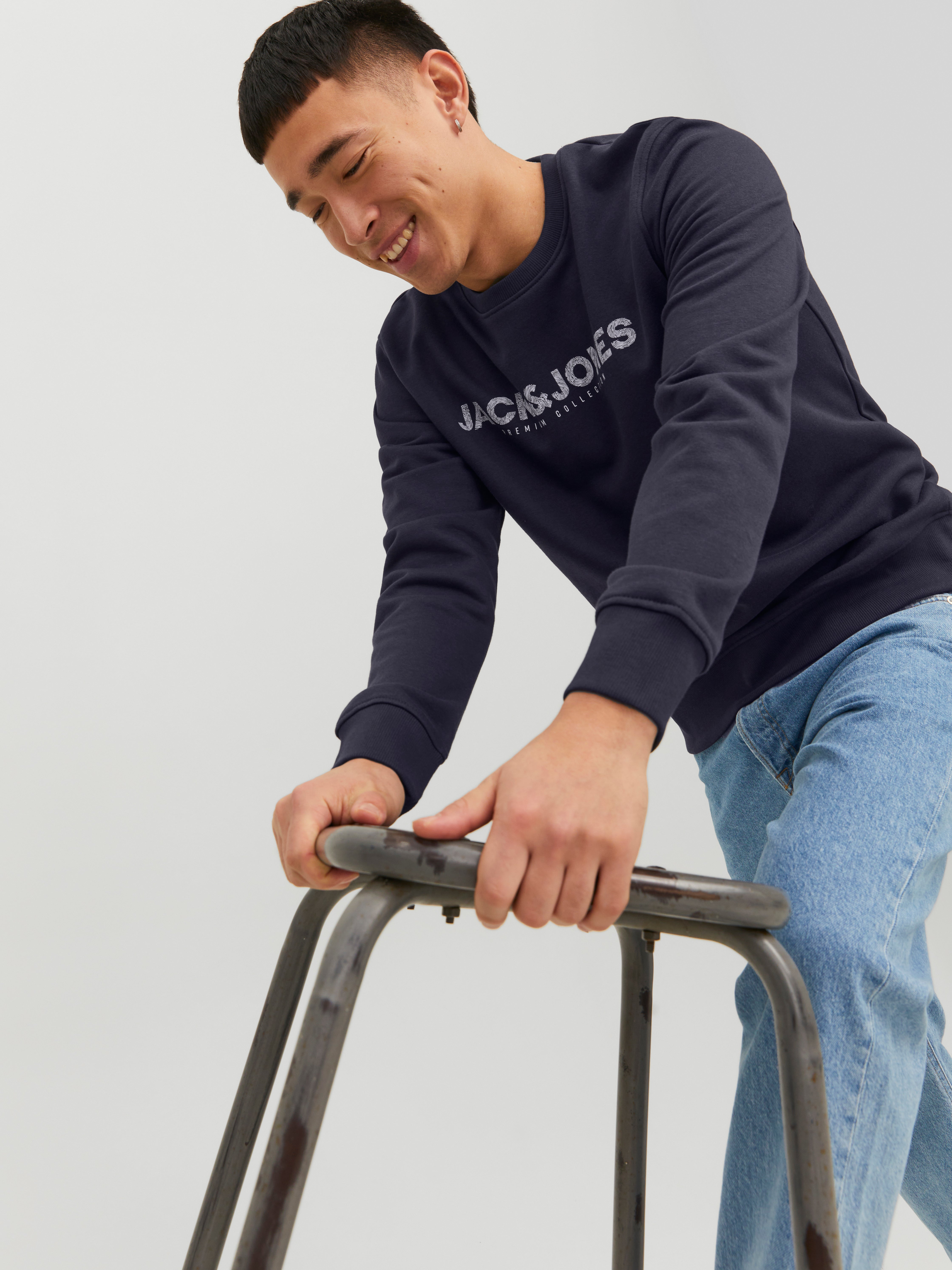 Jack & Jones Logo Crewn Neck Sweatshirt - 12234770