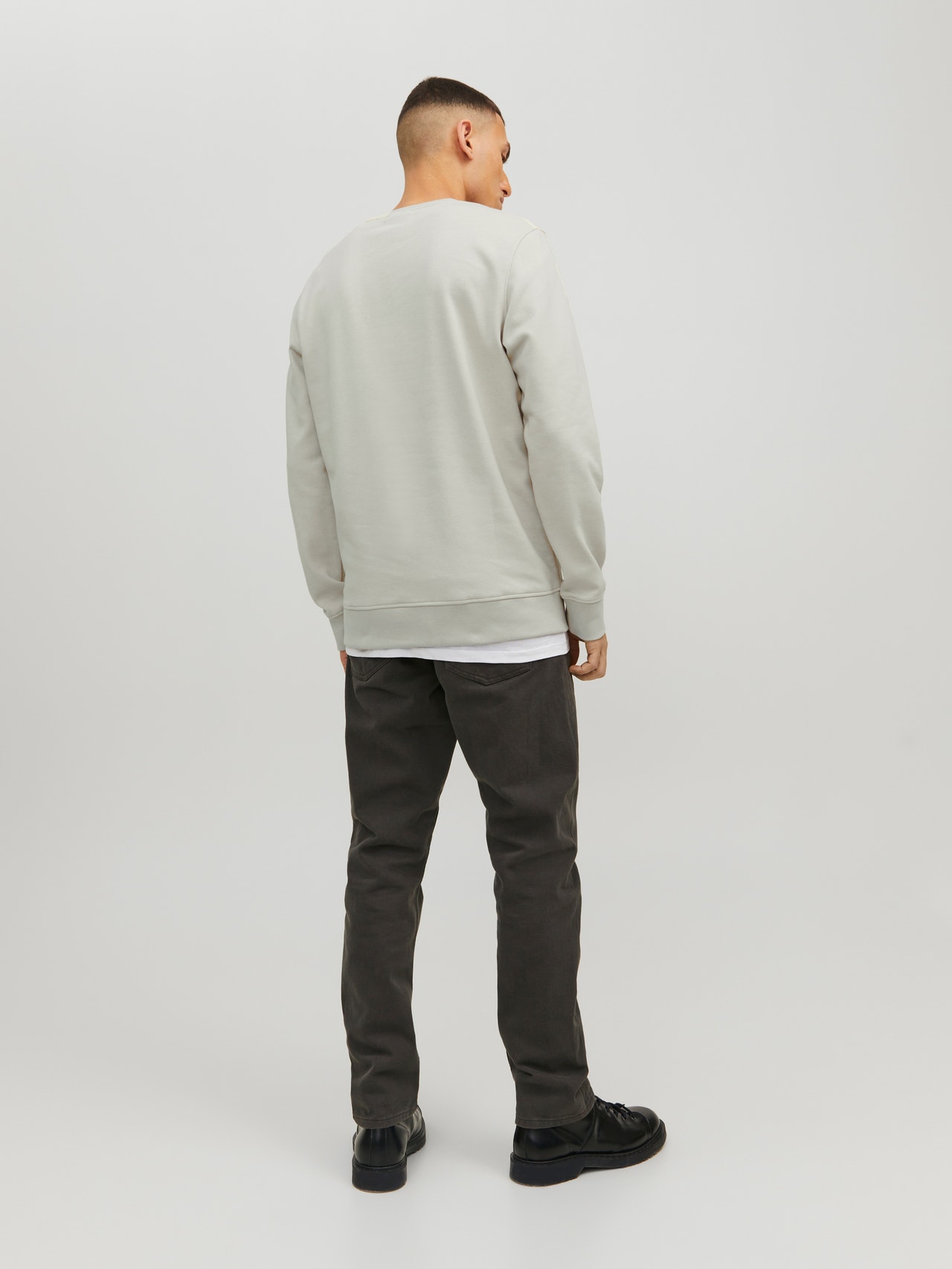 Jack & Jones Logó Személyzeti nyakú pulóver -Moonstruck - 12234770