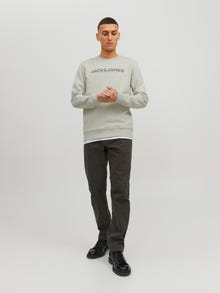 Jack & Jones Logó Személyzeti nyakú pulóver -Moonstruck - 12234770