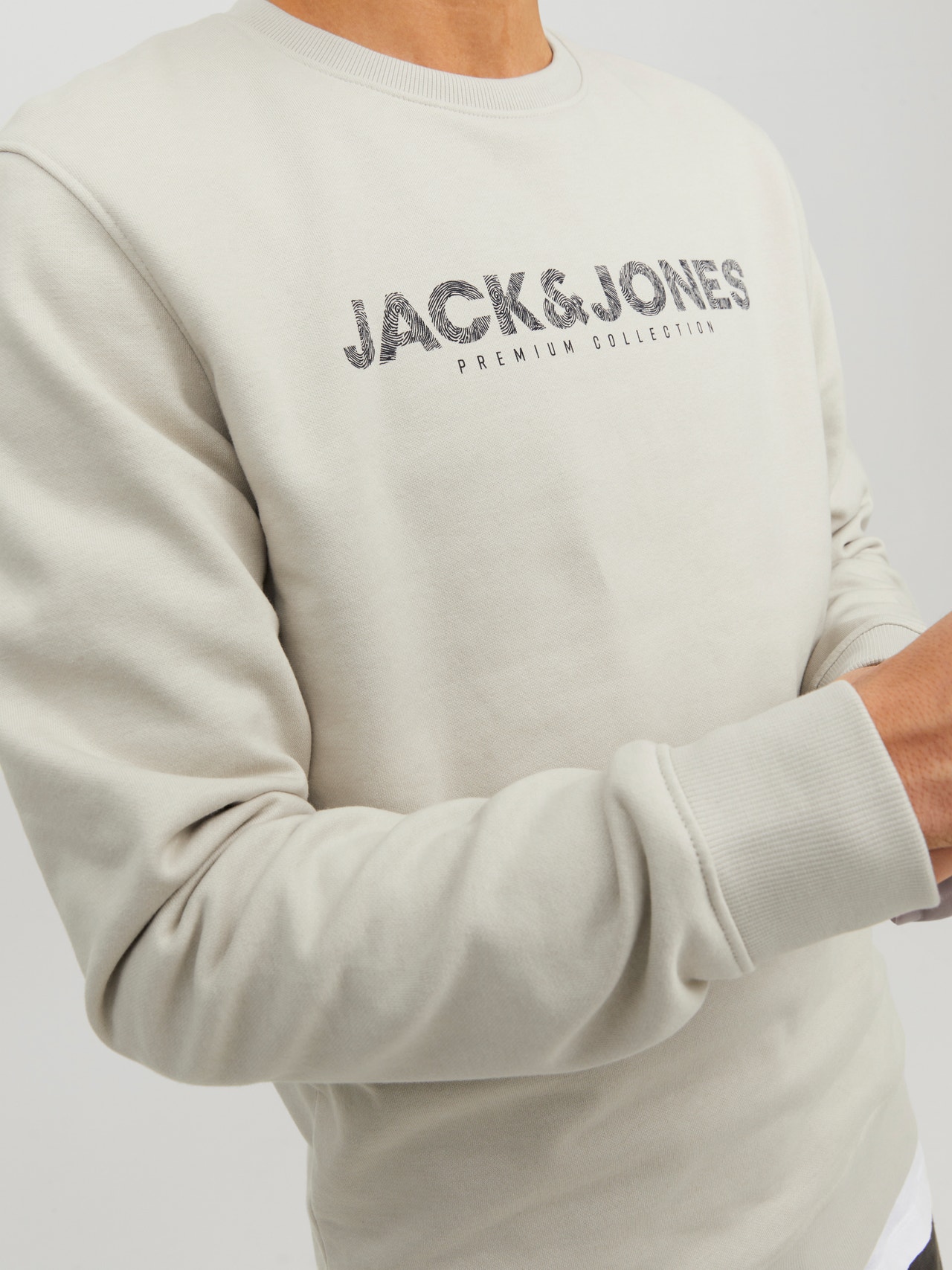 Jack & Jones Logo Sweatshirt mit Rundhals -Moonstruck - 12234770